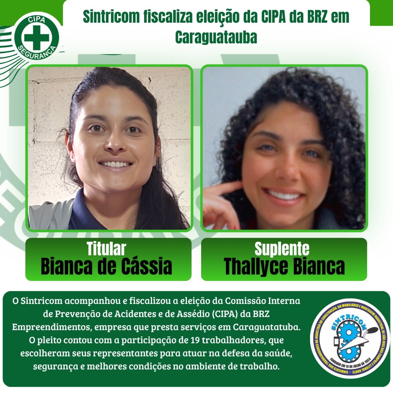 Sintricom fiscaliza CIPA da BRZ em Caraguatatuba