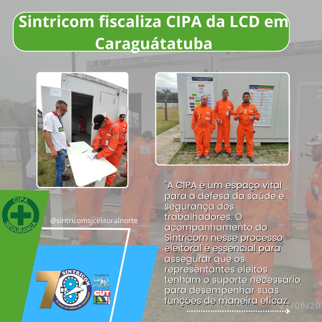 Sintricom acompanha eleição de CIPA da LCD em Caraguá