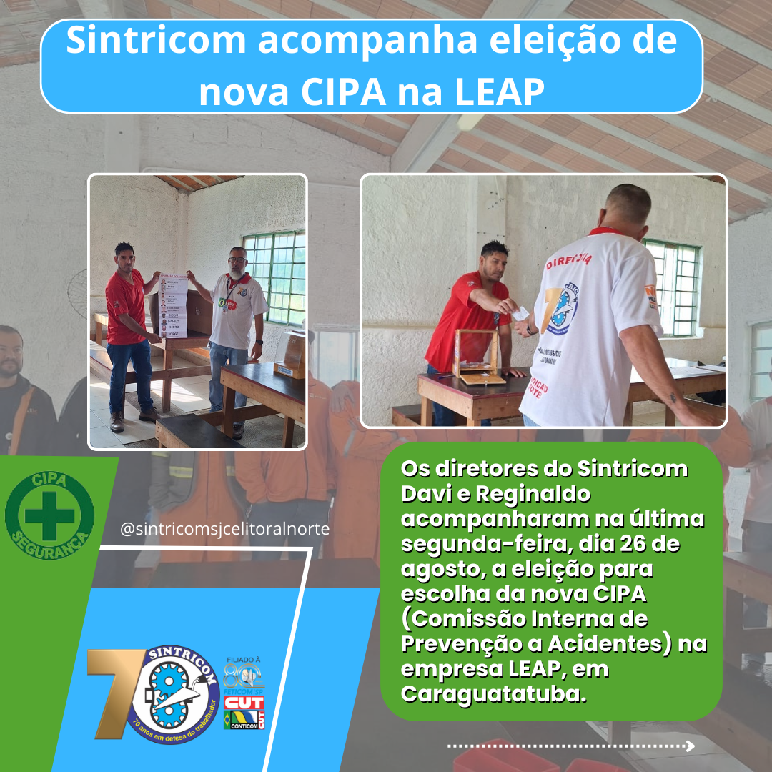 Sintricom acompanha eleição de nova CIPA na LEAP