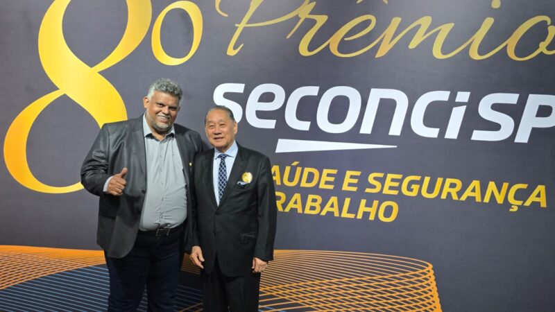 Presidente do Sintricom participa da entrega do prêmio boas práticas em saúde e segurança do Seconci-SP