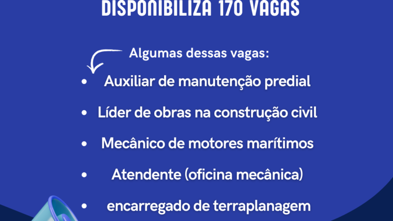 PAT de Caraguatatuba disponibiliza mais de 170 vagas de emprego