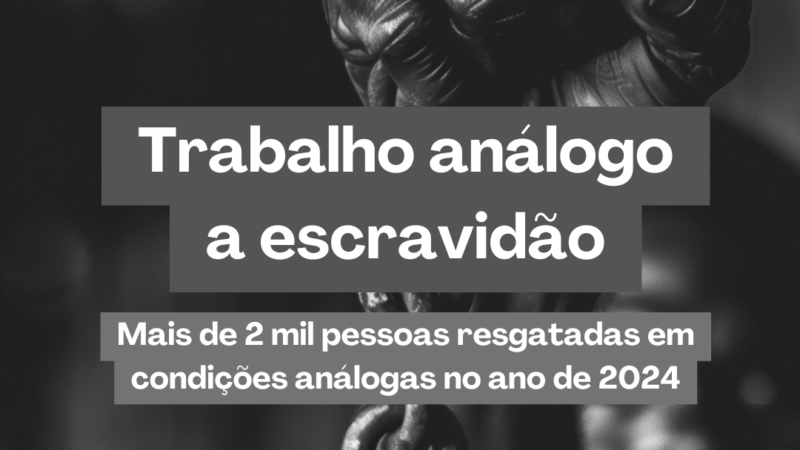 Mais de 2 mil pessoas foram resgatadas de trabalho análogo à escravidão em 2024