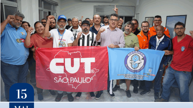 Sintricom reúne trabalhadores e autoridades em Caraguatatuba para debater demandas trabalhistas do Litoral Norte
