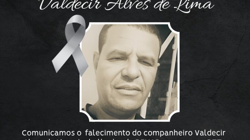 Nota de pesar – Valdecir Alves Lima