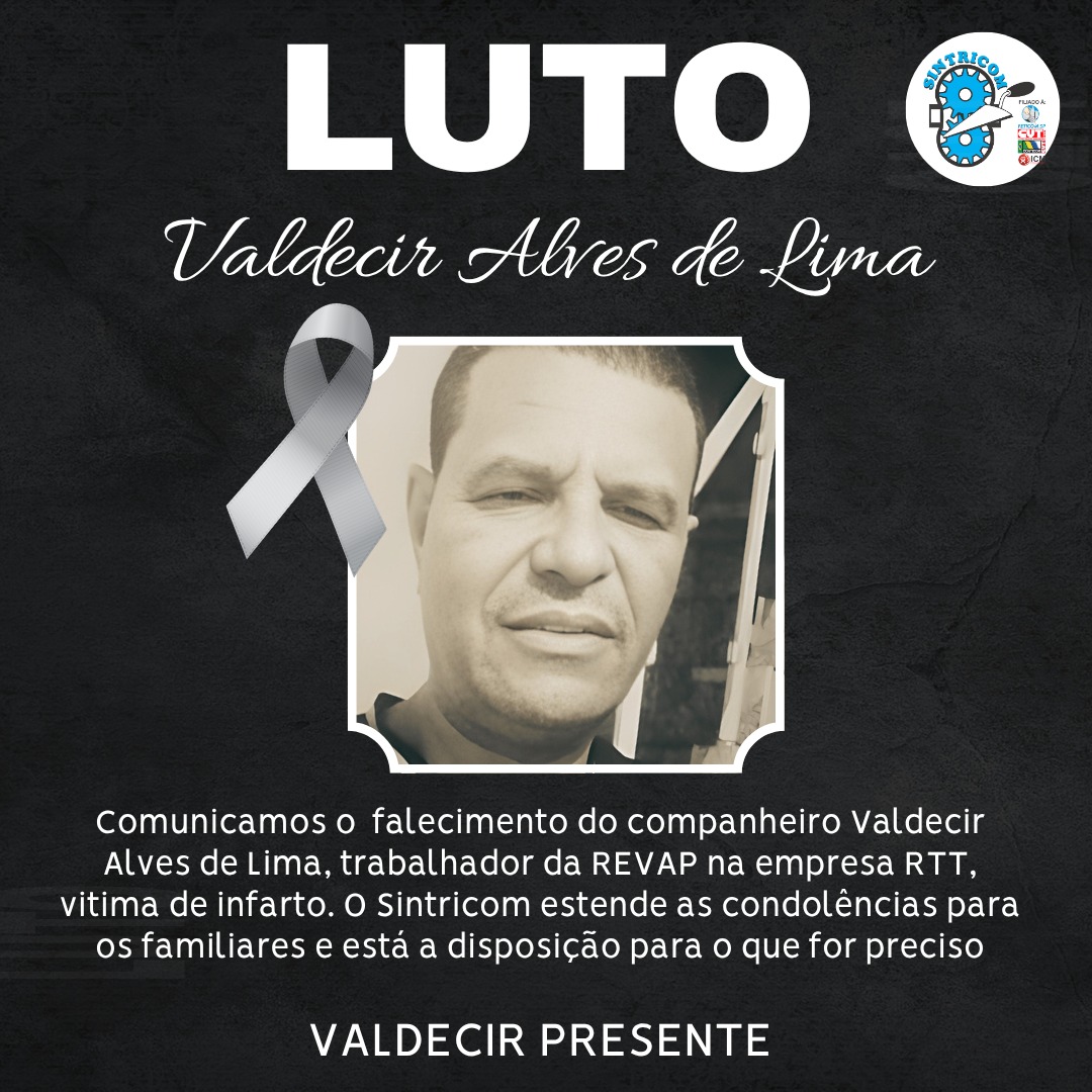 Nota de pesar – Valdecir Alves Lima